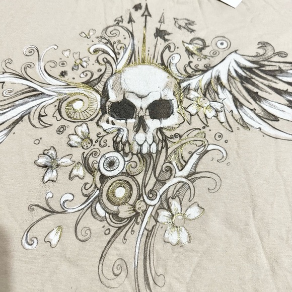 Gap Men’s Athletic Fit Short Sleeve Graphic Crew Neck T-shirt w/Skull Design - S - Picture 5 of 11
